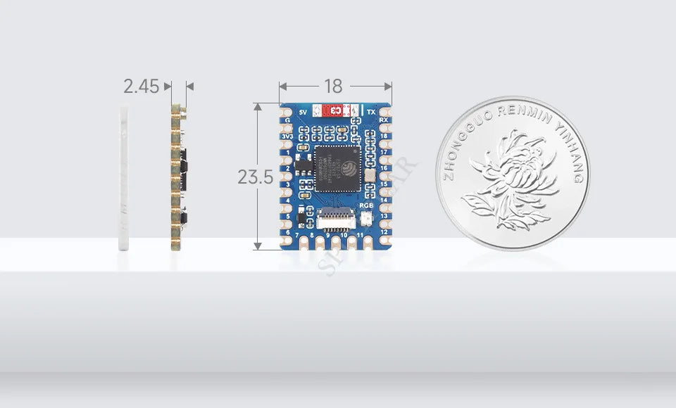 ESP32 S3 Tiny Mini ESP32-S3FH4R2 USB WIFI Bluetooth Stamp Board Detachable Design Dual-Core Processor