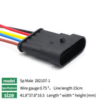 5/20/100 Sets 1/2/3/4/5/6 Pin Way Waterproof Electrical Wire Connector Plug 1.5mm Terminals 2Pin HID Plug Auto Xenon Lamp Plug