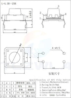 10PCS PCB Tactile Tact Push Button Switch DIP 4Pin Micro Switch 12*12*4.3/5/6/7/8/9/10/11/12 MM 12X12X4.3MM 5MM 6MM 7MM 8MM 9MM