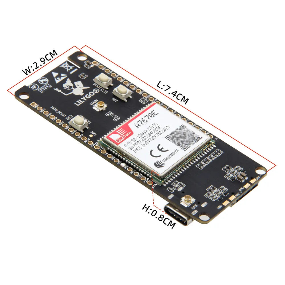 LILYGO T Call A7670 4G 2G ESP32 Development Board A7670E LTE GSM Module
