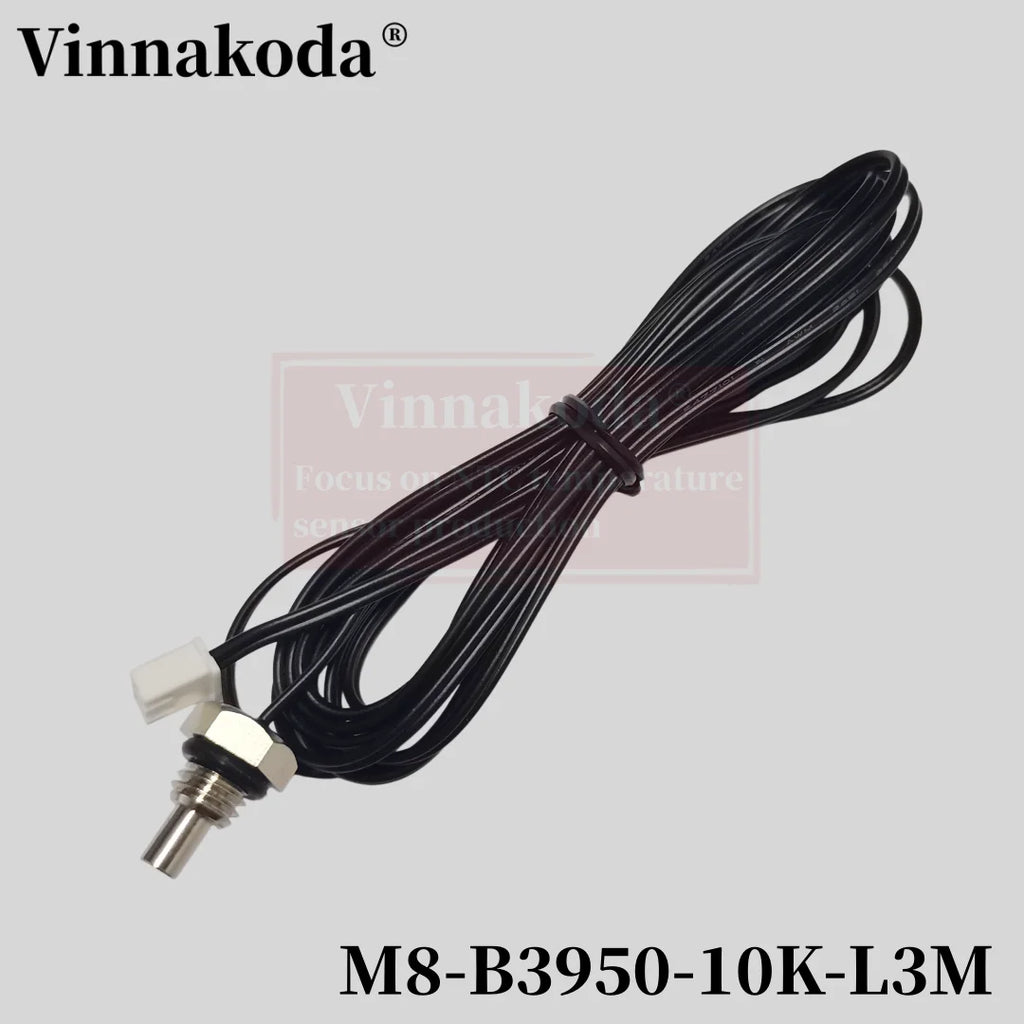 1/2/5PCS M8 Hexagonal Probe NTC Thermistor Temperature Sensor M8x1.25MM Thread B3950 5/10/15/20/50/100K L1M