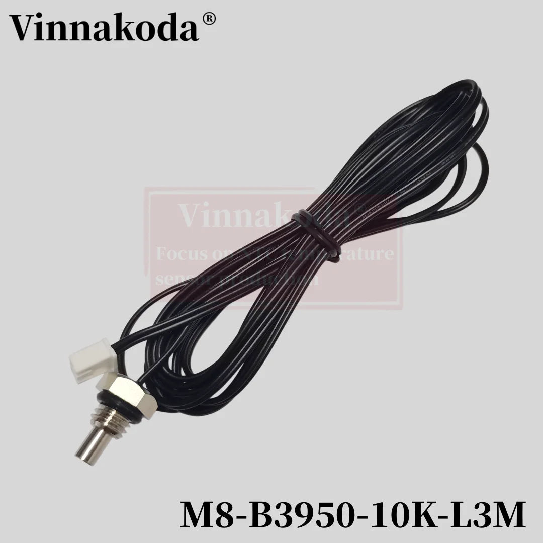 1/2/5PCS M8 Hexagonal Probe NTC Thermistor Temperature Sensor M8x1.25MM Thread B3950 5/10/15/20/50/100K L1M