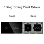 TAWOIA 1/2/3Gang Wall Touch Switch 1/2/3Way Function Base Stair Switches Spare Parts Sensor 157Glass Panel DIY Free Combination