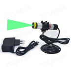520nm Green Line Laser Module D20×90mm Waterproof Glass Len 10mW-135mW Focusable for Cutting Positioning