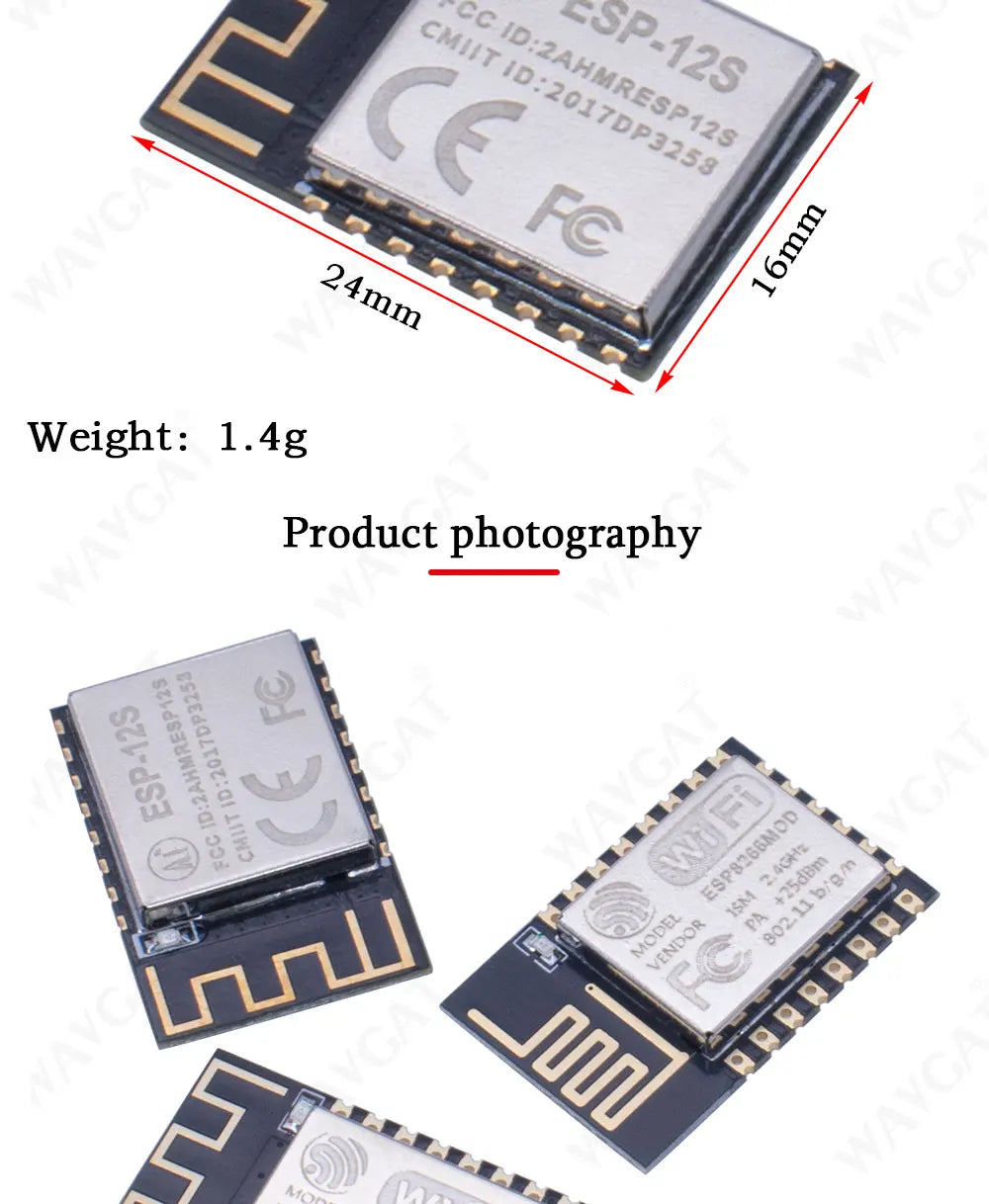 Wireless WIFI Module ESP8266 ESP-12F ESP-12E ESP-12S Serial WIFI Model ESP-12E Upgrade Remote ESP12F ESP12 4M