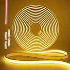 12V 24V COB LED Neon Strip Light Waterproof Ribbon Tape 2Pin Wire Warm Natural White 320LEDs/M Flexible Home Decor 0.5m 1m 2m 5m