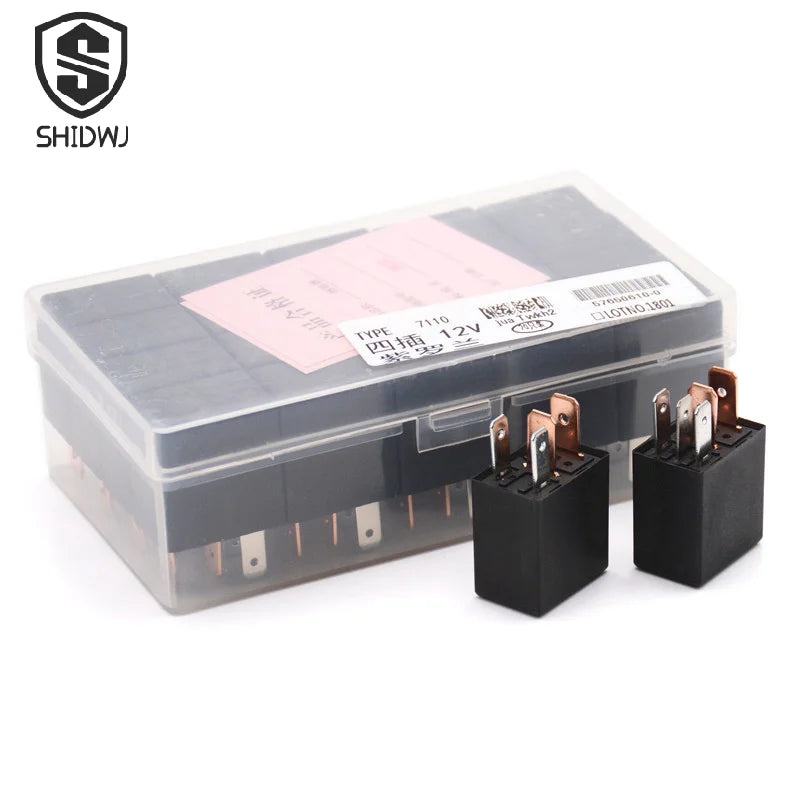 DC 12V/24V 40A Rated Current 1NO 1NC SPDT 4Pin/5Pin Car Relays Socket Automotive Alarm Relay & Wire 40 Amp Auto Accessories