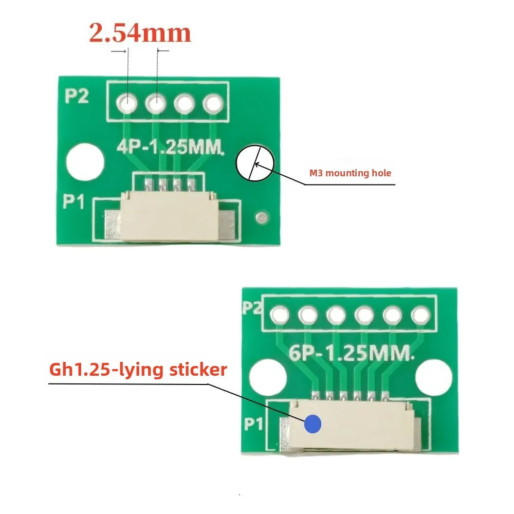 1/5PCS GH1.25 Adapter Plate 1.25 to 2.54MM Single Row, Welded GH1.25 Buckle Seat 4/6/8/10/12P