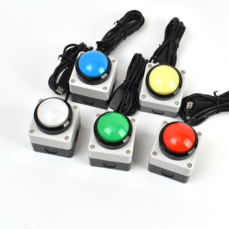62mm USB Custom Button Remote Control Buzzer Switch Lottery Computer Mouse Shortcut Keyboard