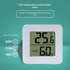 Temperature Gauge Mini LCD Digital Hygrometer: Indoor Room Humidity Meter Sensor Weather Home