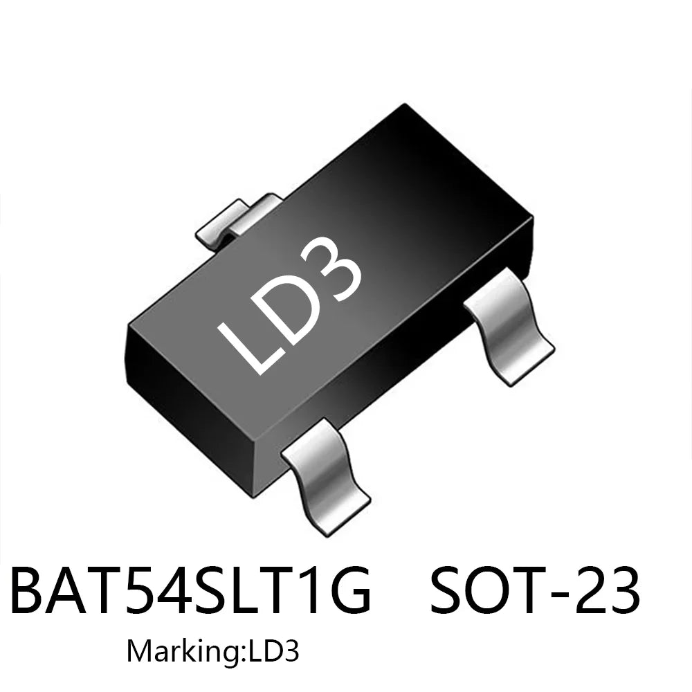 (50pcs) BAT54SLT1G LD3 SOT-23 Schottky Barrier Diode 30V 0.2A 5ns 350mV S