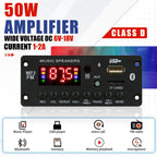 ARUIMEI 50W Amplifier 12V MP3 Decoder Board Bluetooth 5.0 25W Car MP3 Player USB Recording Module FM AUX Radio For Speaker