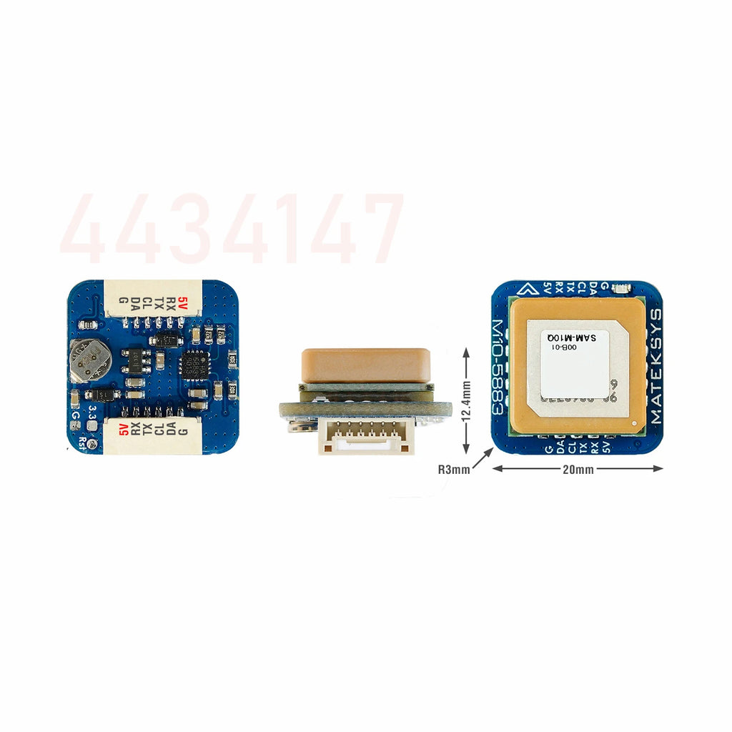 Matek Systems GNSS M10Q-5883 M10 GPS with Compass QMC5883L Module Digital AirSpeed 4~9V For FPV Racing Drone