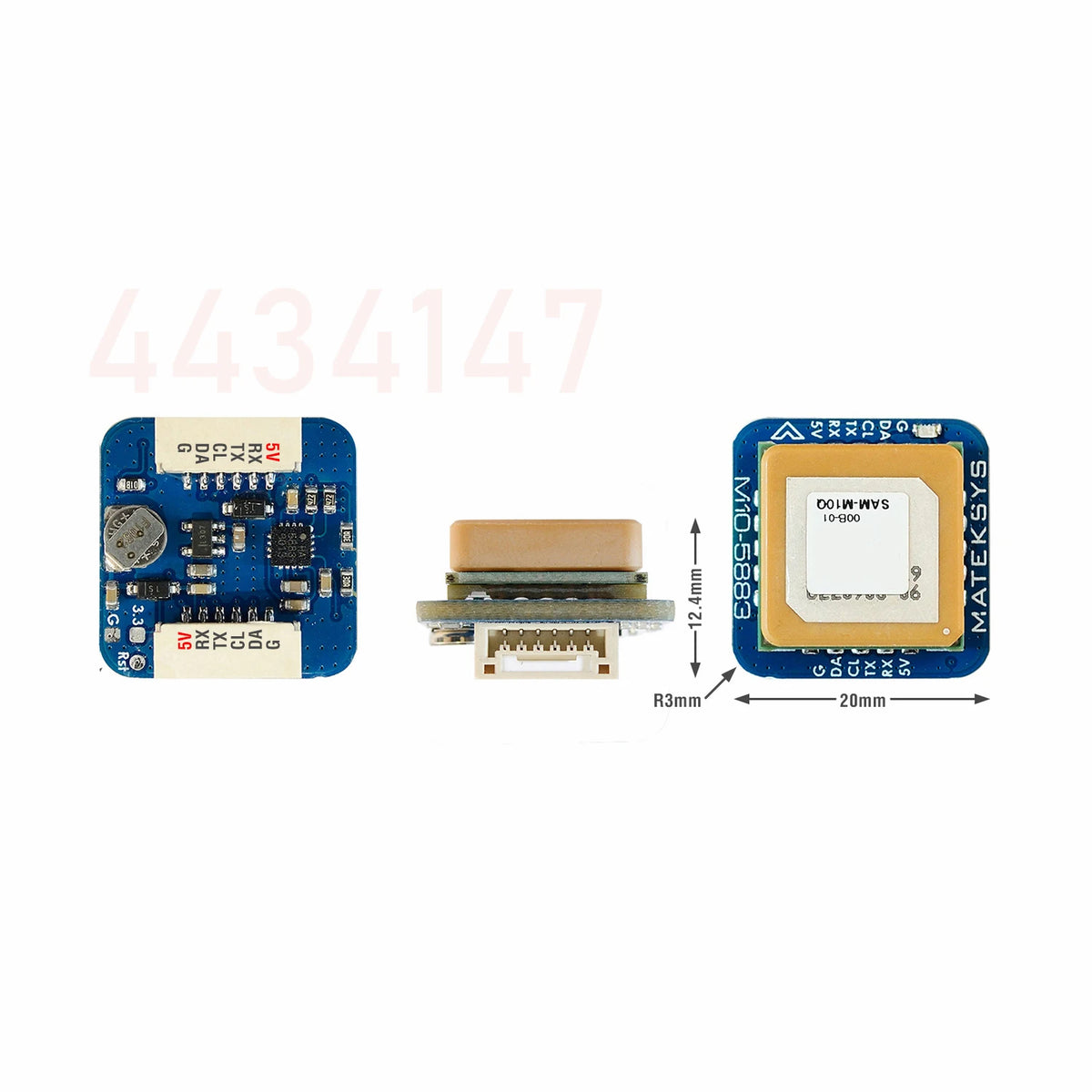 Matek Systems GNSS M10Q-5883 M10 GPS with Compass QMC5883L Module Digital AirSpeed 4~9V For FPV Racing Drone
