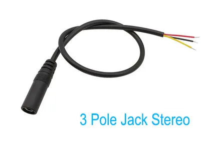 3.5mm 2.5mm Male Plug/Female Jack to Bare Wire Open End TS Mono/3 Pole/4 Pole TRRS Stereo Plug Jack Connector Audio Cable