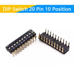 10pcs/lot Slide Type SMT SMD Dip Switch, 2.54mm Pitch 2 Row 4 Pin 2 Position / 8 pin 4 Position / 16 pin 8 Position