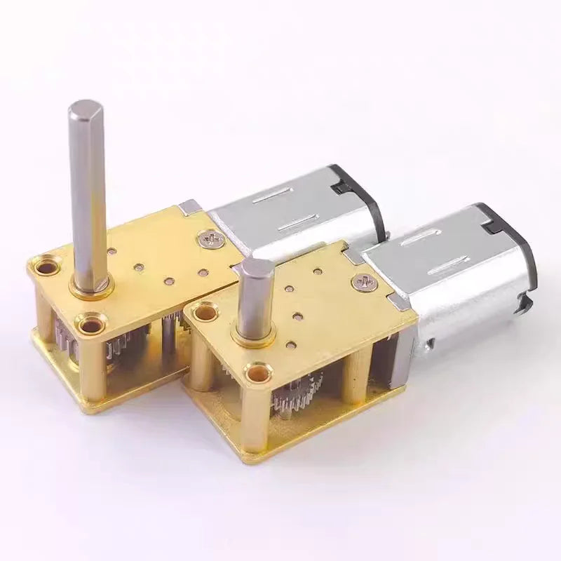 1pc Self Locking Worm Gear 1218-N20 Miniature DC Reduction Gear Motor 12V Low-speed Single Shaft Dual Shaft Motor