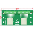 RJ45 Breakout Board 2 RJ45 Jacks and 2 *8pins Terminal Blocks DIN Rail And Panel Mounting Foot