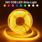 1M 5M 8M 10M 24V COB Led Strip Light Warm White Red Green Ice Blue Pink Golden Yellow Led Tape Adhesive Decor Lighting For Room