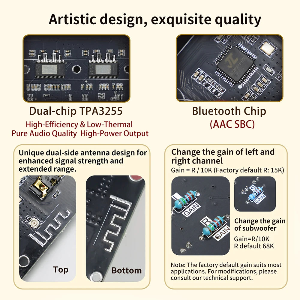 TPA3255 Amplifier XY-DP600H High Power Audio Amplifier Board 300W*2+600W Bass Output with Bluetooth for DIY Home Theater