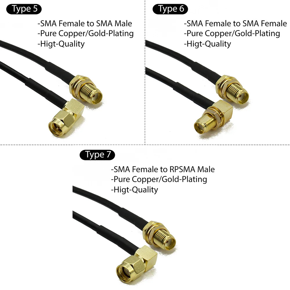 RG174 SMA to SMA Cable Female to Male extension jumper Pigtail Adapter Cable my SMA Antenna cable For WIFI 3G 4G GSM Antenna