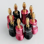 HiFi Audio 4mm 24K Gold Plated Banana Plug 4/8/10 Pcs for Home Theater Amplifier & DIY Speaker Setup