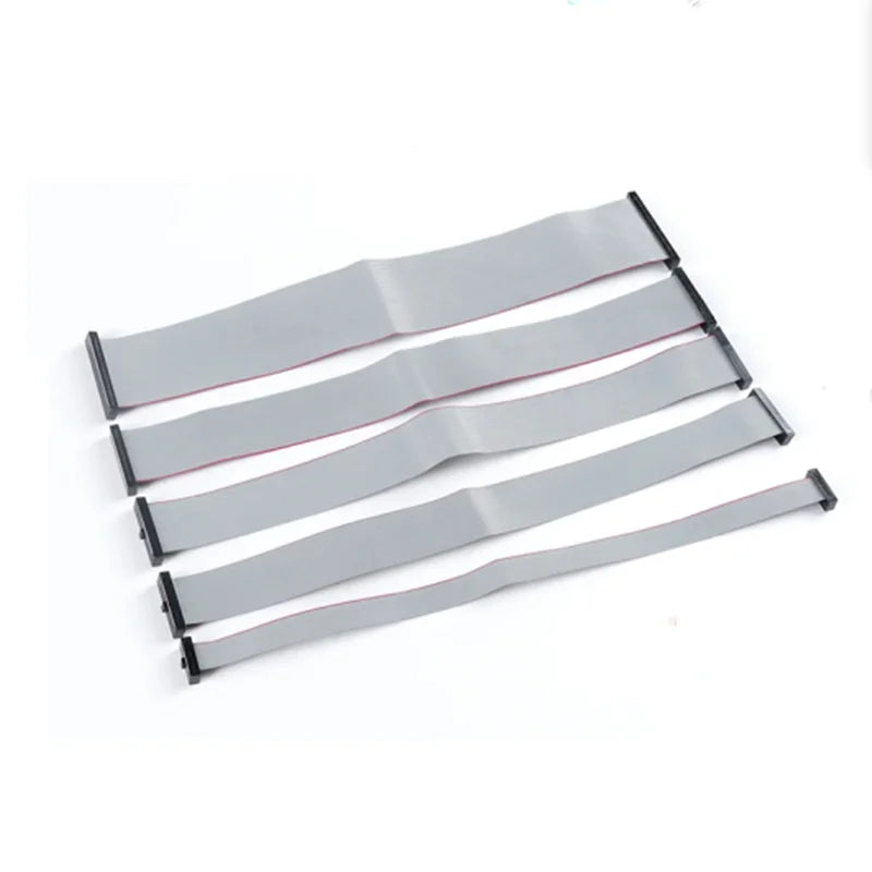 1PCS 1.27MM pitch FC-6/8/10/14/16/20/40/50 PIN 20CM JTAG ISP DOWNLOAD CABLE Gray Flat Ribbon Data Cable FOR DC3 IDC BOX HEADER