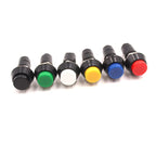 Round Push Button Switch, Self-Locking, Self-Recovery, 12mm, 3A 250V, AC, 2 Pin, PBS-11A, PBS-11B, 6Pcs