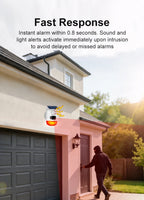 PGST Solar 120dB Independent Alarm Detector PIR Infrared Motion Sensor Siren Horn Home Security Protection Outdoor Waterproof