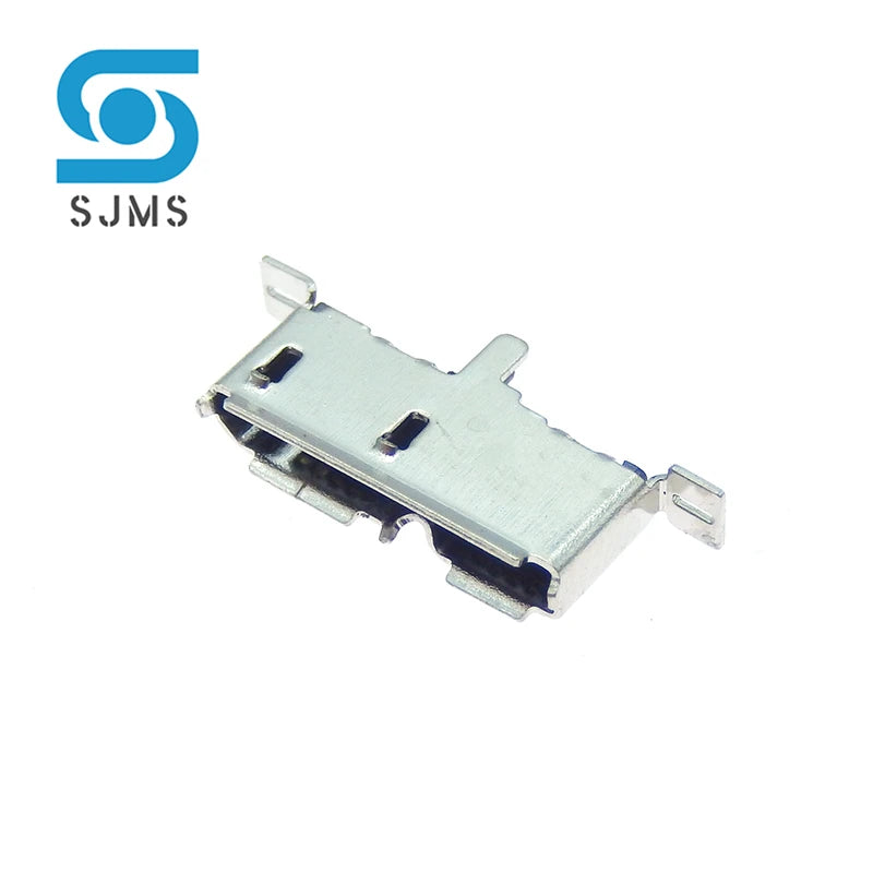 5Pcs Micro USB 3.0 B Type SMD 10pin Female Socket DIP2 USB Connector for Mobile Hard Disk Drives Data 3.0 Vertical USB Jack