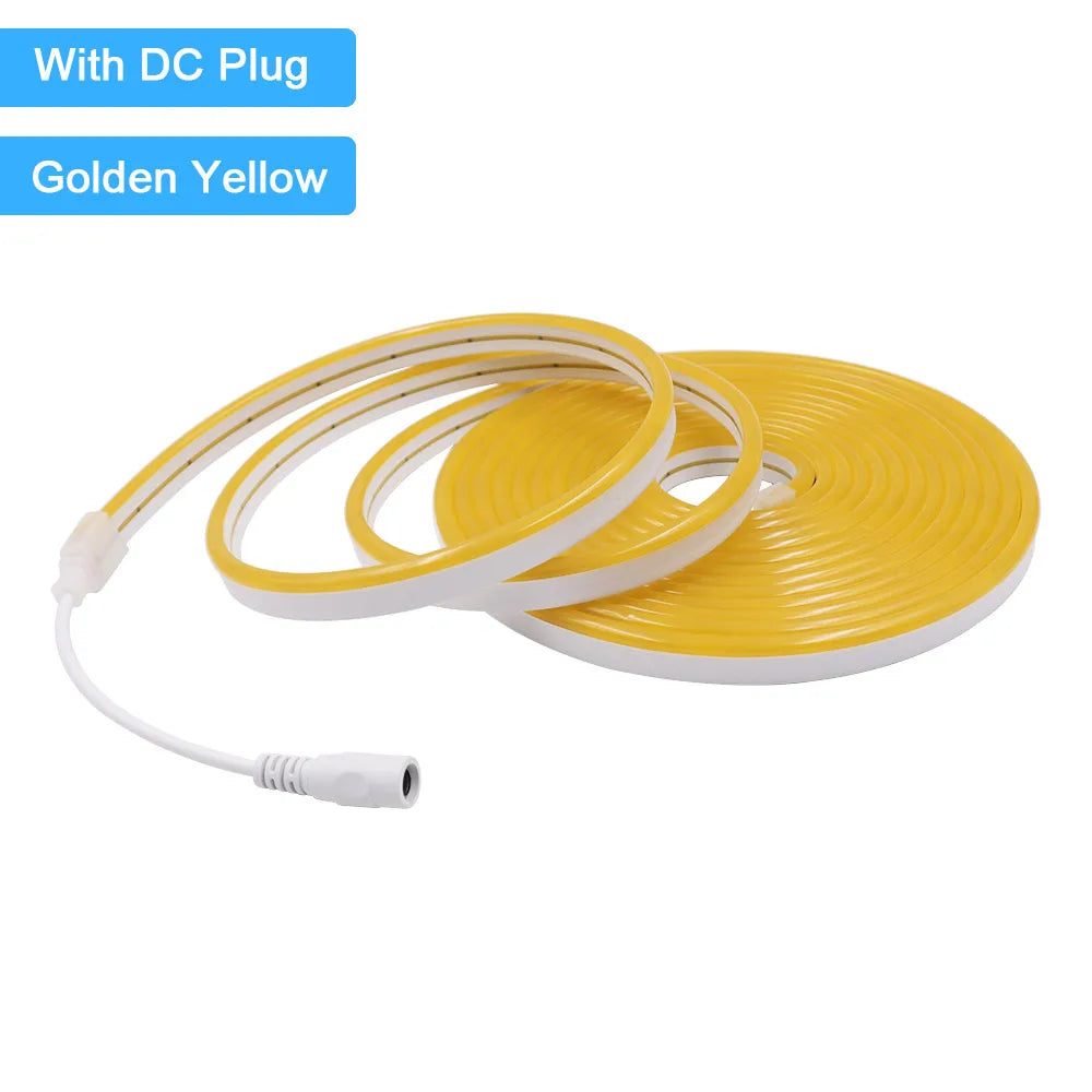 12V 24V LED Neon Light Strip Waterproof Neon Sign 6X12mm Silicone Rope Lights Flexible Lamp Decoration with DC Plug/2pin Wire