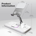 7-in-1 Wireless Charger Station 15W Fast Charging Type C Port Multi-Function Devices for iPhone 17 16 15 14 Samsung Airpods iPad