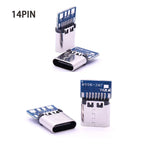 USB 3.1 Type C Male/Female Connectors Jack Tail 24pin USB Male Plug Electric Terminals Welding DIY Data Cable Support PCB Board