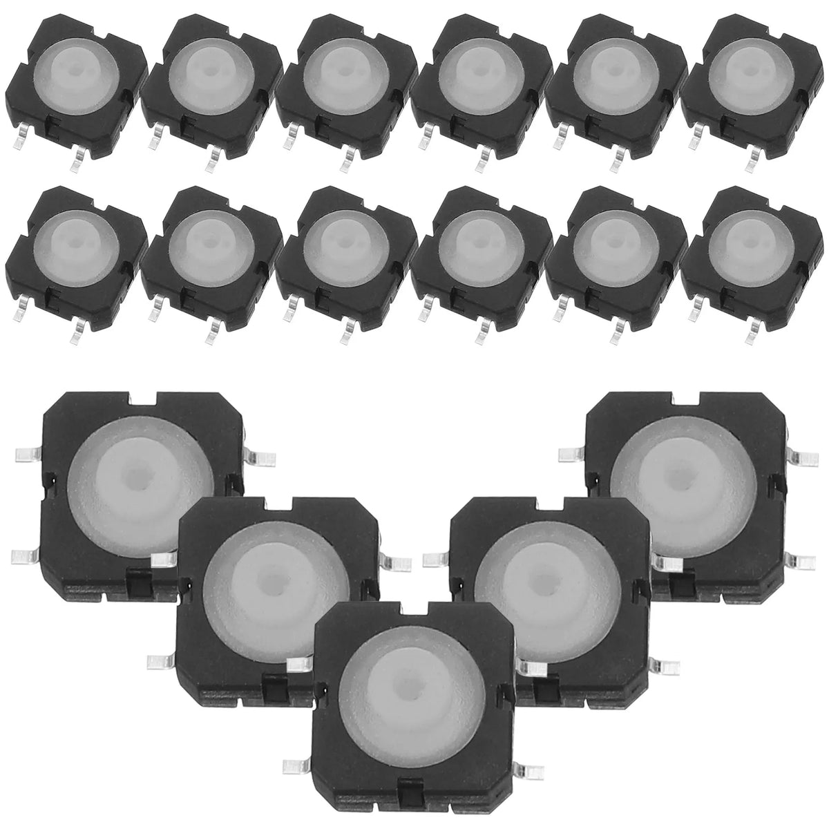 20Pcs Waterproof Tactile Push Button Switch Micro Momentary Silicone Button Panel Mount for Kitchen Bathroom Automotive