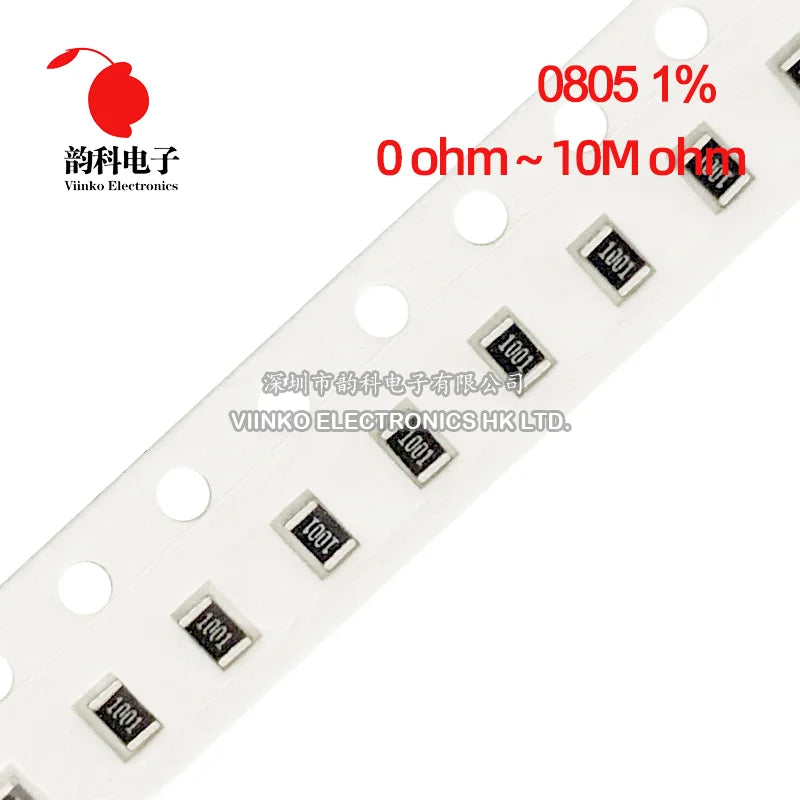 300pcs 1% 0805 Resistor 0R-10M 1/8W 0 0.1 10 20 100 150 220 330 ohm 1K 2.2K 3.3K 10K 22K 47K 100K 1R 10R 100R 150R 220R 330R 1M