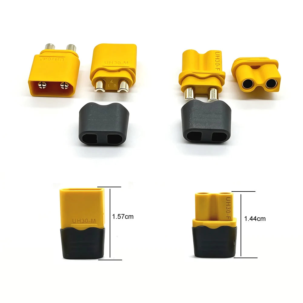 XT30 Connector Plug with Sheath Housing Male/Female XT30 Plugs and Welding Fixtures For RC Lipo Battery Cars Drones Airplane