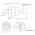 High Precision Vacuum Negative Pressure Sensor -100kpa-0kpa -100kpa-100kpa G1/4 Thread Gas Pressure Transmitter 0-5V Output