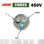 CBB65 Capacitor Dual Run Start Round