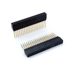 50PCS 2.54mm 40 Pin Female Stacking Header Connector Dual Row 2x20 Position For Raspberry Pi 2 Mode B& B+ PC104