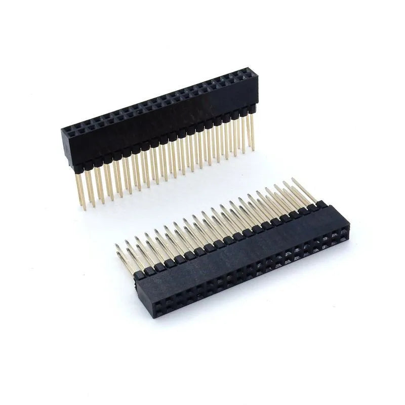 50PCS 2.54mm 40 Pin Female Stacking Header Connector Dual Row 2x20 Position For Raspberry Pi 2 Mode B& B+ PC104
