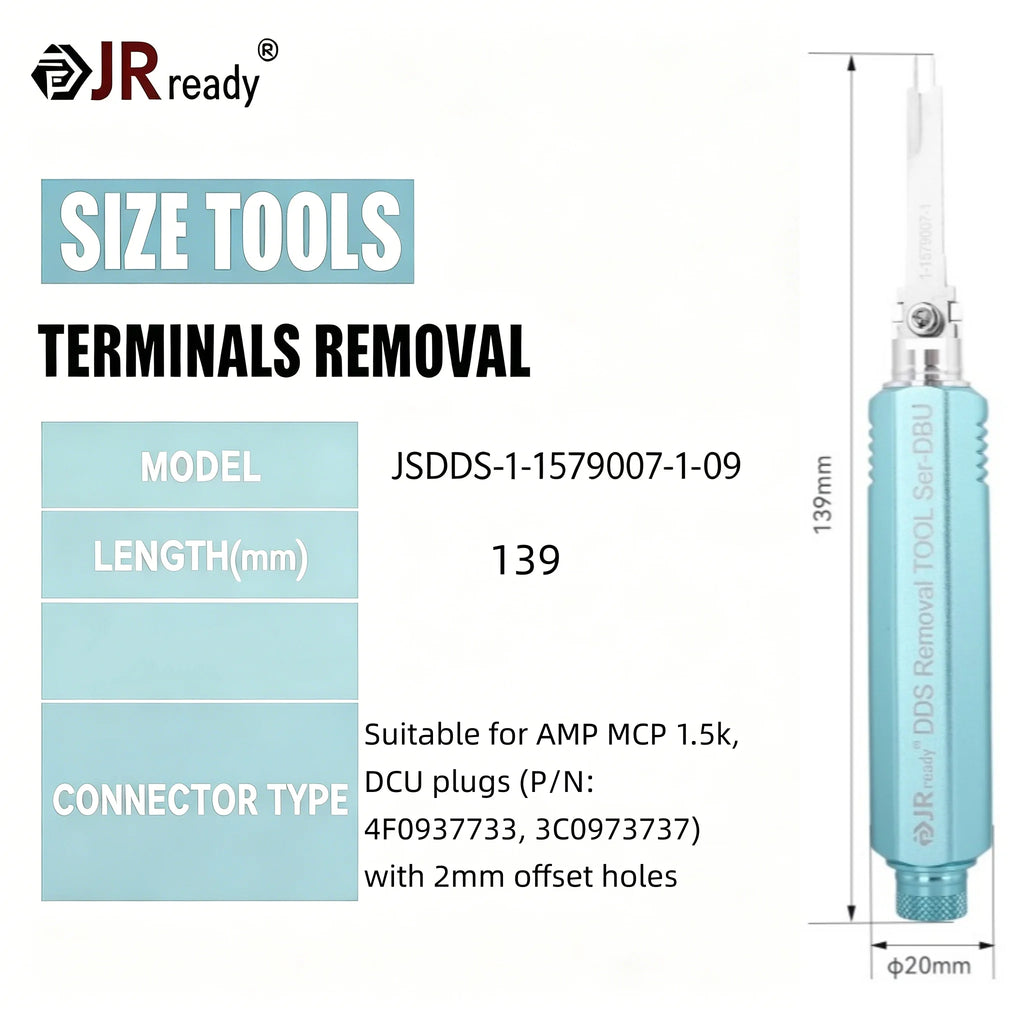 JRready JRDDS Series Terminal Tool Suitable For 5557/5559/Molex MX/AMP MCP 1.5K Connectors & VW/Audi/Skoda Automotive Terminals