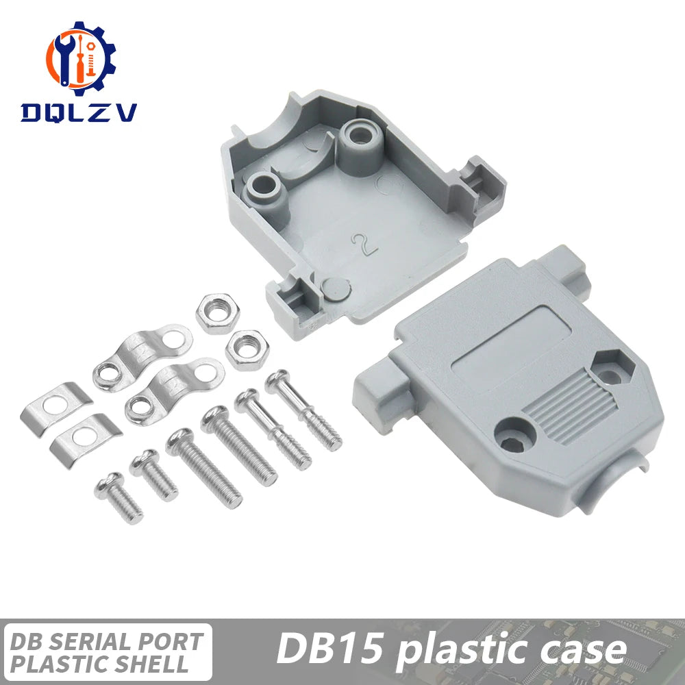 DB15 DB25 DB9 DB37 Parallel Serial Port Fmale/Male Solder Connector+Plastic Assemble Shell Cover 37 9 15PIN VGA Adapter