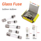 Fast Blow 0.1A 0.2A 0.5A 1A 2A 3A 4A 5A 6A 7A 8A 10A 12A 15A 20A 30A Glass Fuse 5*20MM 6*30MM 250V