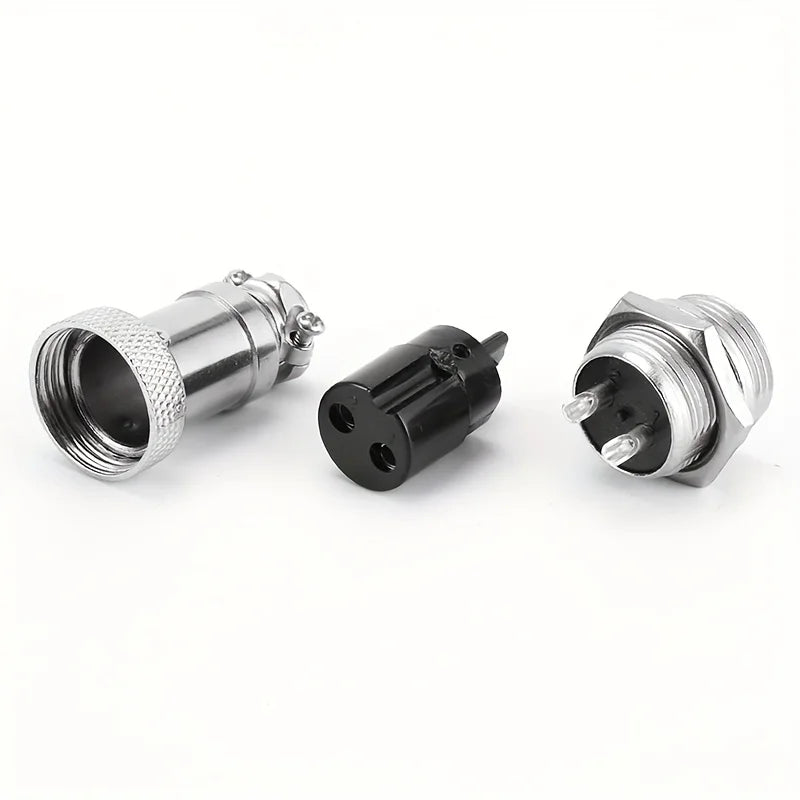 2 Sets  Male + Female GX16 Aviation Connector Plugs,2P/3P/4P/5P/6P/7P/8P/9P/10P Configurations Ideal