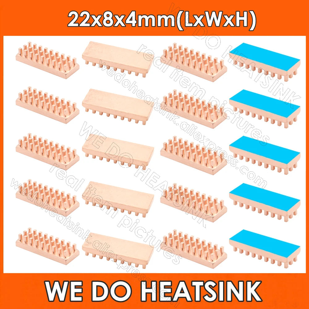 WE DO HEATSINK Small Tiny Useful Pure Copper Heat Sink Without or With Thermal Pad For Raspberry Pi Banana Pi IC Chipset Package