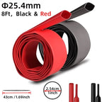 8ft/ 2.4m Length Heat Shrink Tubing Kit, 3:1 Ratio Marine Heat Shrink, Large Marine Dual Wall Adhesive Shrinkable Wire Wrap Tube