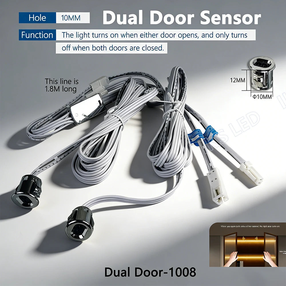 Touch Sensor Switch Hand Sweep Switch 5A 12V-24V IR Motion Sensor Hand Wave Scan Smart LED Closet Cabinet Light/Wardrobe Lamp