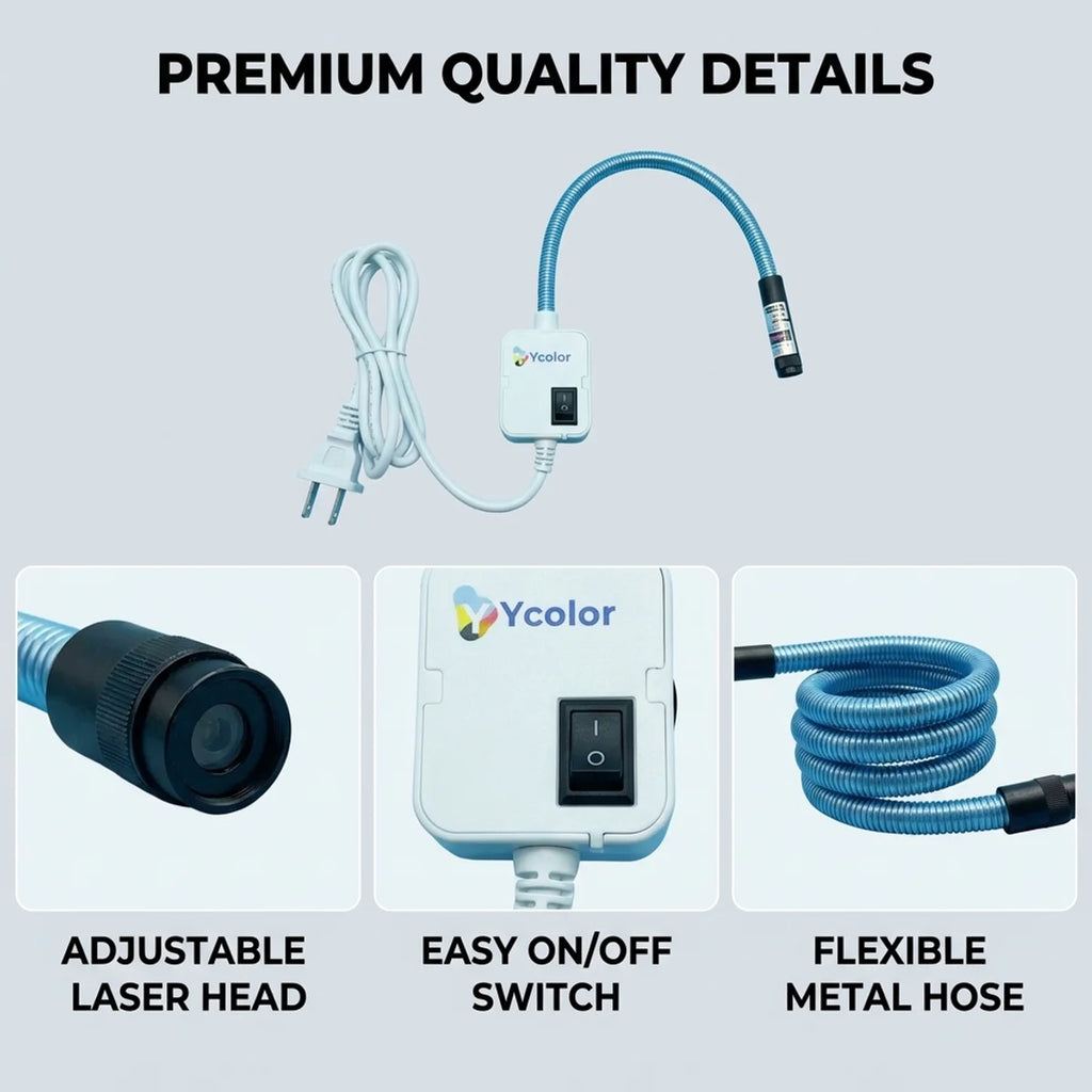 DTF Laser Locator Infrared Ray Positioner Magnetic Heat Press Sublimation Positioning Device Flexible Metal Hose 100MW