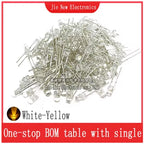 3mm 5mm LED Diode Assorted Kit White Green Red Blue Yellow Orange F3 F5 Leds Light Emitting Diodes Electronic Kit