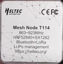Heltec Mesh Node T114 LoRa + BLE 868MHz 915MHz nRF52840 SX1262 TFT Display Low Power Positioning Devboard for Arduino Meshtastic